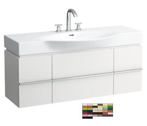 Fürdőszobaszekrény mosdó alá Laufen Case 119,3x46,2x37,5 cm multicolor kivitelben 0130.2.075.999.1
