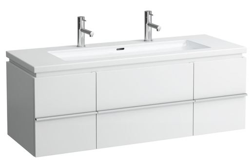 Fürdőszobaszekrény mosdó alá Laufen Case 130x45,5x47,6 cm fehér 0131.2.075.463.1