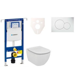 Fali wc szett - a szett tartalmaz modul könnyűszerkezetes falakba / falsík előtti, WC tartállyal Geberit és WC tartály.