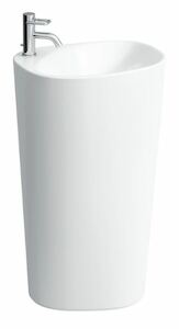 Szabadon álló mosdókagyló Laufen Palomba 52,5x43,5 cm fehér színben fényes felülettel csaptelep nyílás nélkül 1180.4.000.109.1