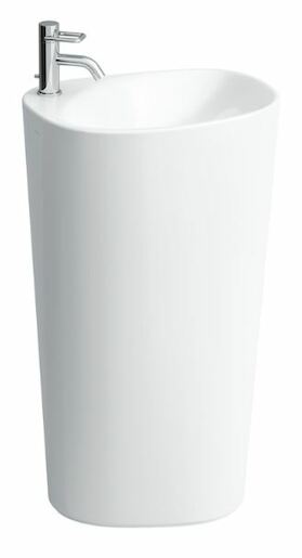 Szabadon álló mosdókagyló Laufen Palomba 52,5x43,5 cm fehér színben fényes felülettel csaptelep nyílás nélkül 1180.4.400.109.1