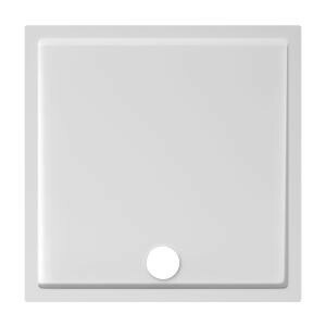 Zuhanytálca négyzet Jika 80x80 cm öntött márvány fehér H2119310000001