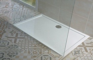 Zuhanytálca négyszögletes Jika 100x80 cm öntött márvány fehér H2119340000001