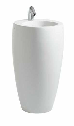 Szabadon álló mosdókagyló Laufen Alessi One 53x53 cm fehér színben fényes felülettel csaptelep nyílás nélkül 1197.2.400.109.1