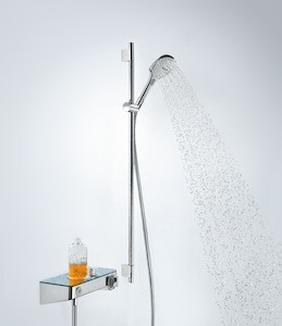Kád csaptelep Hansgrohe Showertablet Select 300 zuhanyszett nélkül 150 mm Fehér/króm 13151400