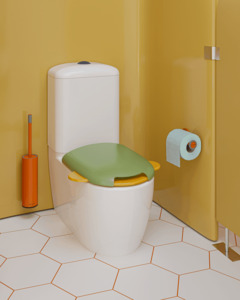 WC-ülőke VitrA Sento Kids zöld-sárga 133-101-009