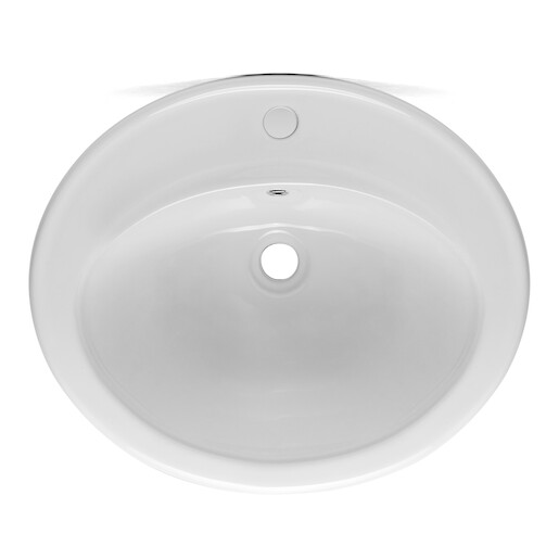 Süllyesztett mosdó Multi Eur 55x47,5 cm fehér színben fényes felülettel középső nyílással 1690NEW