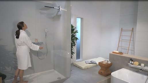 Fejzuhany Hansgrohe Rainmaker Select négyzet zuhanykarral együtt fehér / króm 24003400