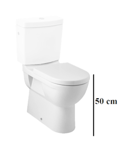 Álló kombinált WC tartály és ülőke nélkül vario kifolyással és mélyöblítéssel. Kerámia  A szerelőkészlet a csomag része.