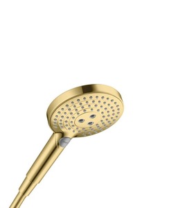 Kézi zuhany Hansgrohe Raindance-Select kerek fényezett arany megjelenés.