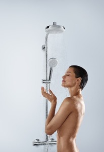 Zuhanyrendszer Hansgrohe Crometta termosztatikus csapteleppel fehér / króm 27265400