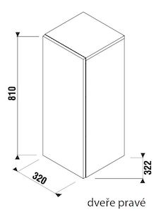Fürdőszobaszekrény alacsony Jika Cubito 32x81x32,2 cm tölgyfa 3J42.1.120.519.1