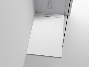 Zuhanytálca négyszögletes Polysan Kazuko 110x90 cm öntött márvány fehér 40338 