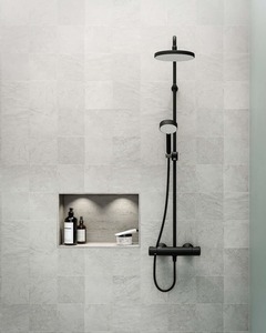 Zuhanyrendszer Hansa Micra termosztatikus csapteleppel fekete 4435013033