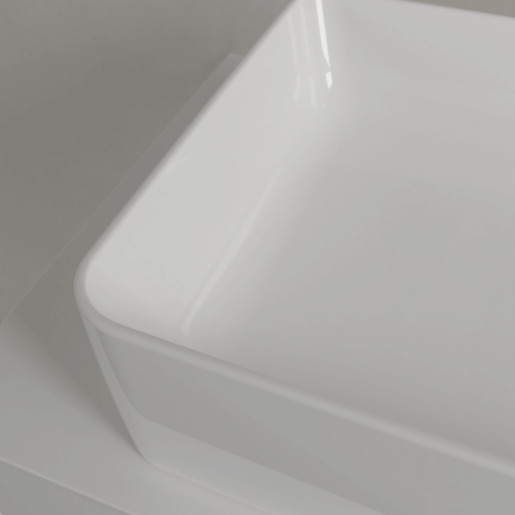 Mosdó lapra Villeroy & Boch Collaro 56x36 cm fehér színben fényes felülettel csaptelep nyílás nélkül, túlfolyás nélkül 4A2056R1