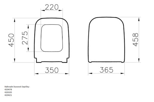 Wc ülőke VitrA Shift duroplasztból fehér színben 91-003-401