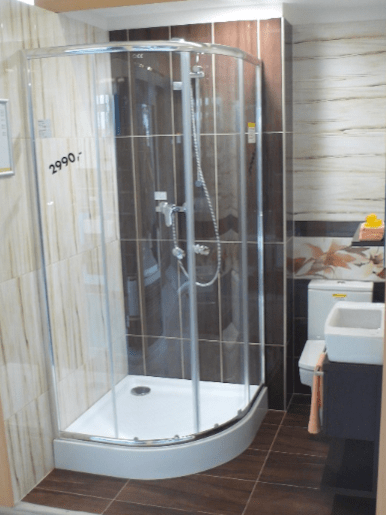 Zuhanytálca negyedkörös Multi 90x90 cm akrilát fehér ABSNEW90S