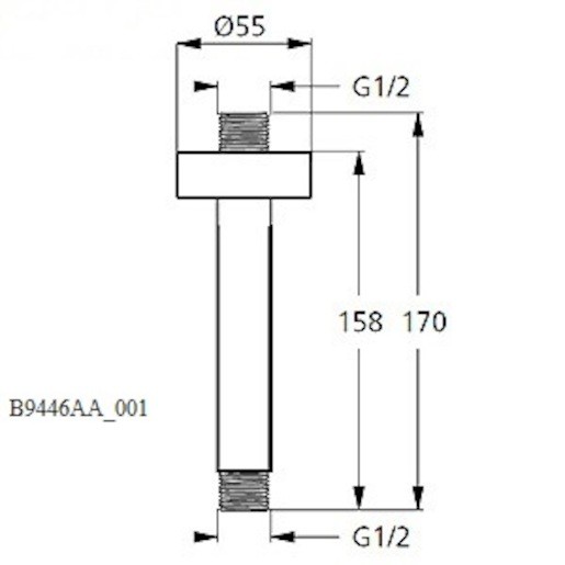Zuhanykar Ideal Standard Idealrain króm B9446AA