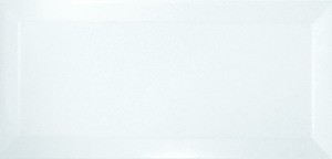 Burkolat Ribesalbes Chic Colors blanco bisel 10x20 cm fényes CHICC1346