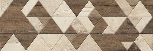 Dekor Fineza Adore ivory triangles 25x75 cm matt DADORE275TR