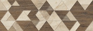 Dekor Fineza Adore ivory triangles 25x75 cm matt DADORE275TR