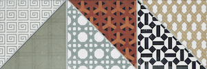 Dekor Rako Deco patchwork  színkeverék 15x45 cm matt DDPPD659.1