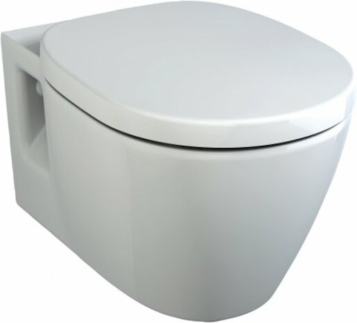 Wc falra szerelhető Ideal Standard Connect  fehér színben fényes felülettel  hátsó kifolyással E801701