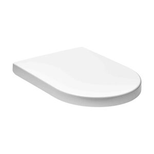 WC ülőke duroplasztból softclose (lassú záródás) fehér színben az ülőke hossza 45,1 cm. a rögzítés közti távolság 12,4-21,6 cm.