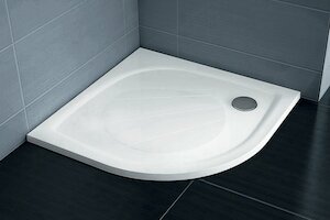 Zuhanytálca negyedkörös Ravak 80x80 cm öntött márvány fehér XA234401010