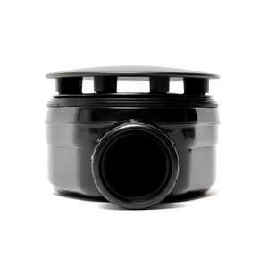 Optima szifon zuhanytálcához 90 mm átmérőjű, alacsony fekete ESLIMCR90BL
