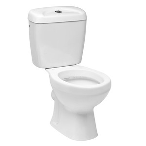 Álló kombinált WC ülőke nélkül hátsó kifolyással oldalsó feltöltéssel 3/8 " és mélyöblítéssel. Kerámia  A szerelőkészletet meg kell vásárolni.