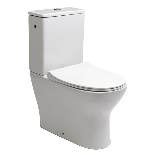 Álló kombinált WC ülőkével együtt vario kifolyással oldalsó feltöltéssel 3/8 " és mélyöblítéssel. Kerámia  Öblítési mennyiség 3/6 liter. Perem nélküli (rimless). Tartállyal együtt. Az ülőke lassú záródású (softclose). A szerelőkészletet külön kell megvásárolni.