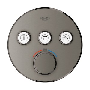 Zuhany csaptelep Grohe Smart Control termosztatikus csapteleppel Csiszolt kemény grafit 29121AL0