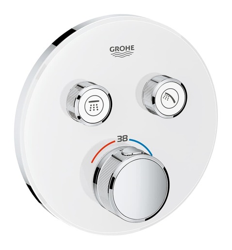 Zuhany csaptelep Grohe Smart Control termosztatikus csapteleppel Hold fehér, Yang fehér 29151LS0