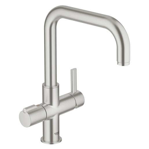 Mosogató csaptelep Grohe Red Duo forgó karral supersteel 30097DC0
