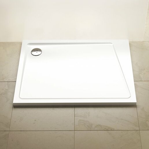 Zuhanytálca négyszögletes Ravak 100x80 cm öntött márvány fehér XA05A40101P