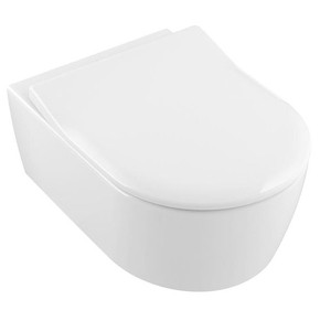 Wc soft close ülőkével falra szerelhető Villeroy & Boch Avento  fehér színben fényes felülettel  hátsó kifolyással 5656RS01
