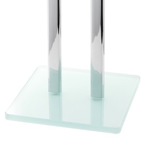 Wc-papír tartó  Optima Glass tárolóval króm / fehér GLASZASDRZPAPB