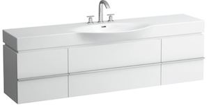 Fürdőszobaszekrény mosdó alá Laufen Case 179x46,2x37,5 cm fehér lesk H4014010754751