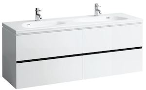 Fürdőszobaszekrény mosdó alá Laufen Palomba 158,9x57,5x47,5 cm fehér mat H4074541802201