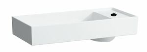Mosdó lapra Laufen Kartell By Laufen 75x35 cm fehér színben fényes felülettel csaptelep nyílás, túlfolyás nélkül H8123320001111