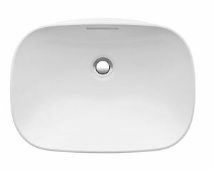 Süllyesztett mosdó Laufen Ino 50x36,5 cm fehér színben fényes felülettel csaptelep nyílás nélkül H8173020001091