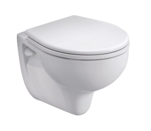 Falra szerelhető WC hátsó hulladékkal és mélyöblítéssel. A csomag vágódeszka nélkül készült. Öblítési mennyiség 3/6 liter. A WC speciális felületkezeléssel van ellátva, fényes felülettel.