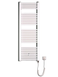 Elektromos radiátor fehér színben. A radiátor mérete 45x132 cm