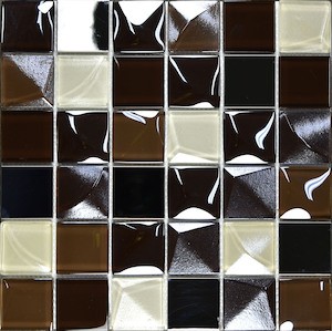 Üvegmozaik Mosavit Kubic chocolate 30x30 cm matt/fényes KUBICCHO