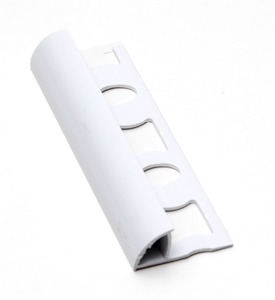 Élvédő lekerekített, PVC,  fehér, hosszúság 250 cm, magasság 10 mm,  L10250