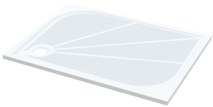 Zuhanytálca négyszögletes SAT Limnew 100x80 cm öntött márvány fehér LIMNEW10080
