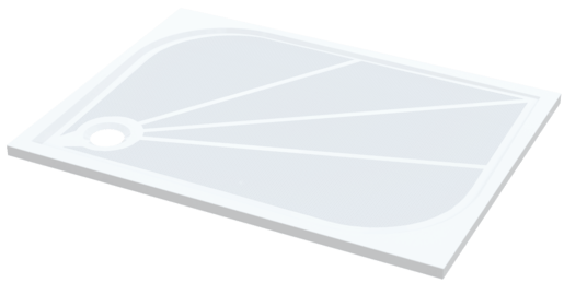 Zuhanytálca négyszögletes SAT Limnew 100x90 cm öntött márvány fehér LIMNEW10090