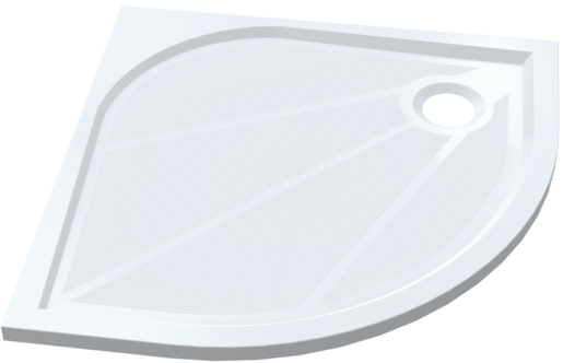 Zuhanytálca negyedkörös SAT Limnew 100x100 cm öntött márvány fehér LIMNEW100S