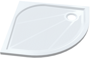 Zuhanytálca negyedkörös SAT Limnew 100x100 cm öntött márvány fehér LIMNEW100S